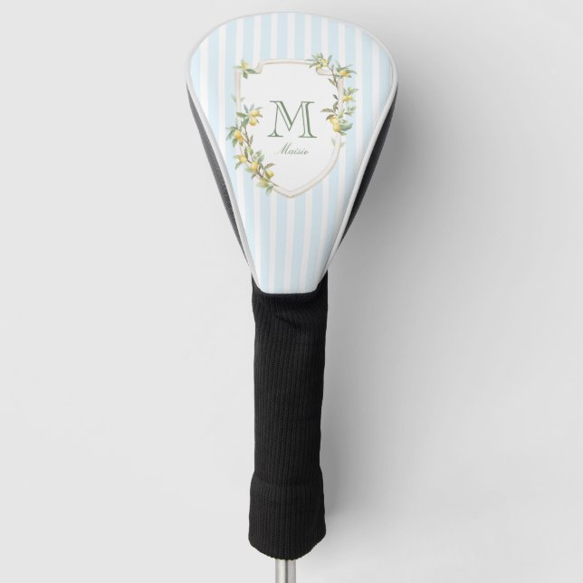 Funda para cabeza de palo de golf con franja coste (Anverso)