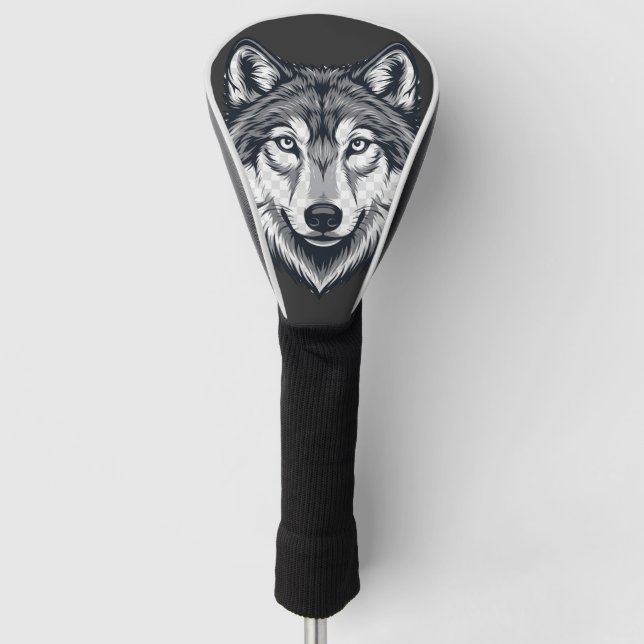 Funda para cabeza de palo de golf con gráfico de c (Anverso)