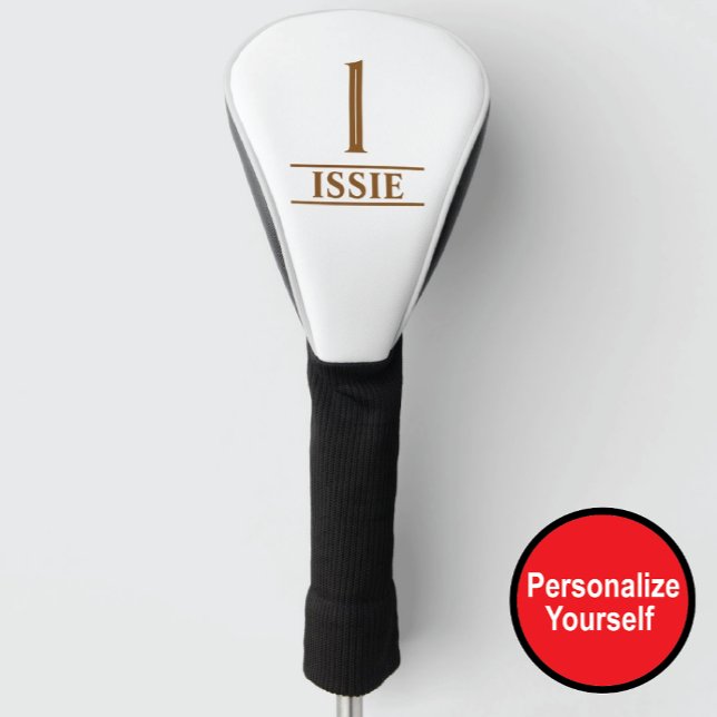 Funda para cabeza de palo de golf con monograma (Subido por el creador)