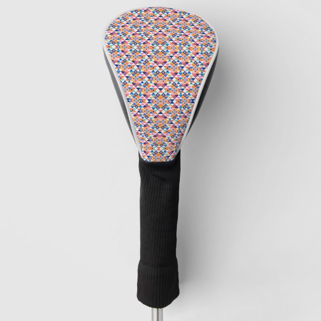 Funda para cabeza de palo de golf con un geométric (Anverso)