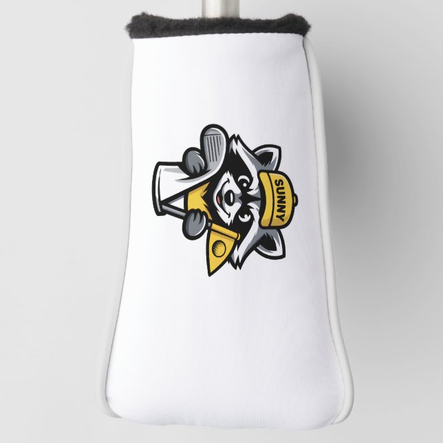 Funda para cabeza de palo de golf de mapache diver (Girar 90)
