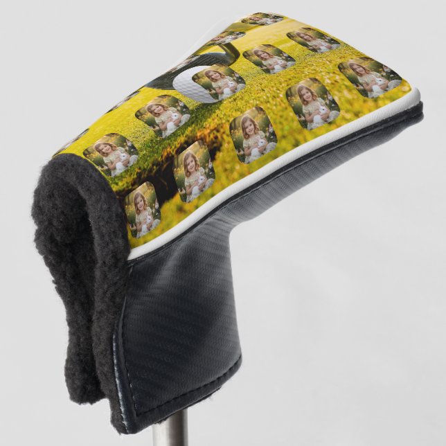 Funda para cabeza de palo de golf moderna minimali (Anverso 3/4)