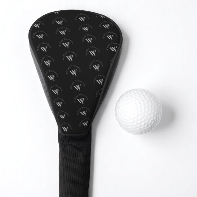 Funda para cabeza de palo de golf negra con patrón (Subido por el creador)