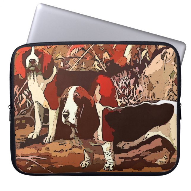 Funda para computadora portátil con beagles pintad (Frente)