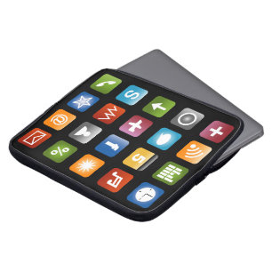 Funda para computadora portátil con iconos de apli