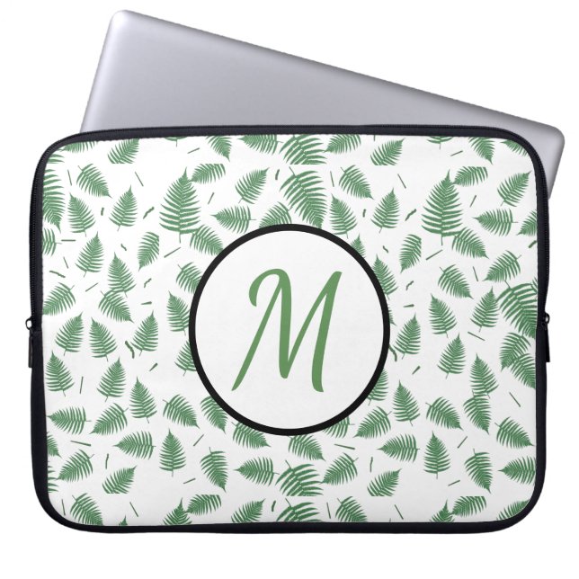 Funda para computadora portátil con monograma de h (Frente)