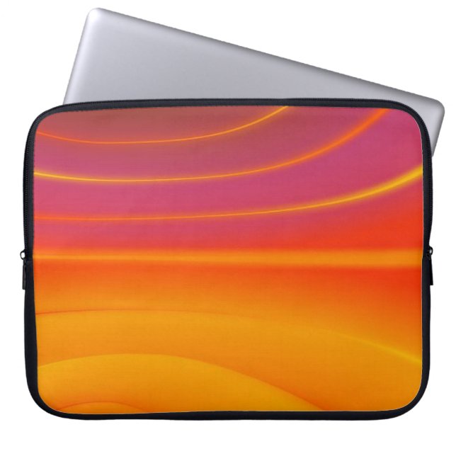 Funda para computadora portátil con remolino naran (Frente)