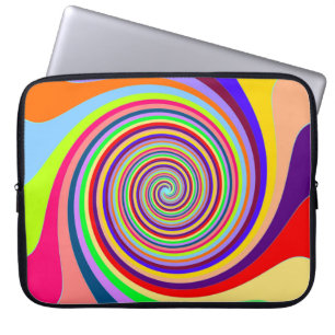 Funda para computadora portátil Psychedelic Swirl