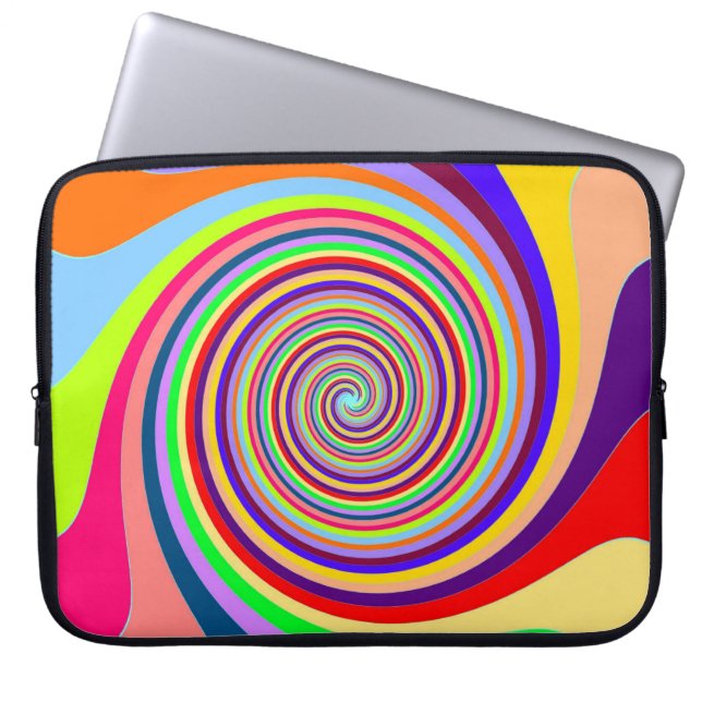 Funda para computadora portátil Psychedelic Swirl (Frente)