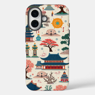 Funda para el iPhone 16 de diseño de onda de Corea