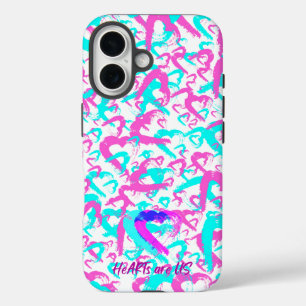 Funda para el iPhone 16 de Resumen Hearts