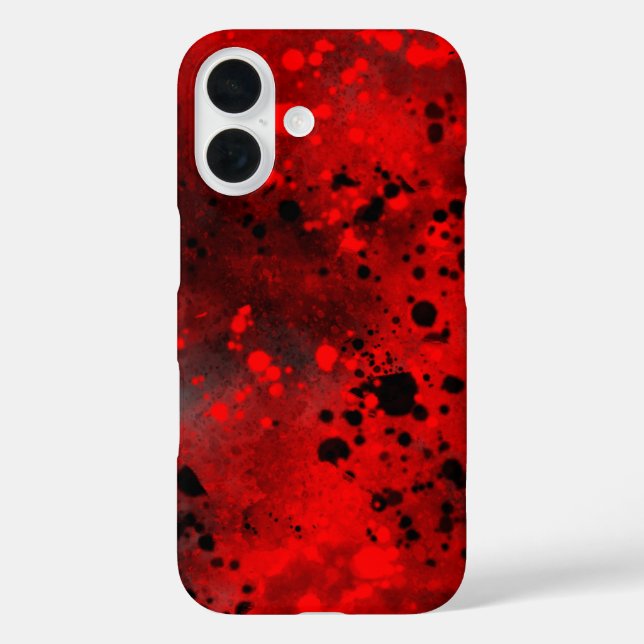 Funda para el iPhone 16 Red Spray Paint Effect (Reverso )