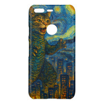 Funda para teléfono de gato Kaiju Noche Estrellada