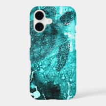 Funda para i phone de tortuga marina, imagen turqu