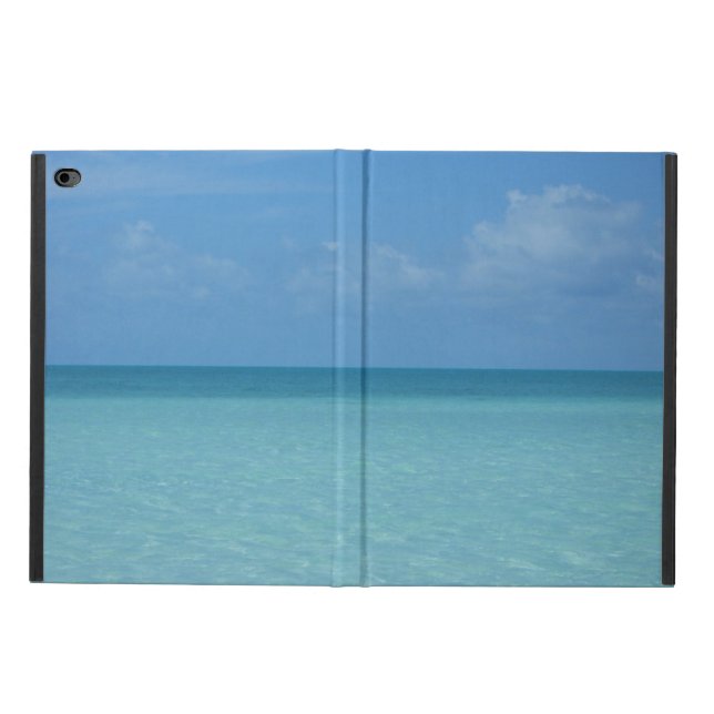 Funda Para iPad Air 2 Azul turquesa tropical del horizonte del Caribe (Afuera)