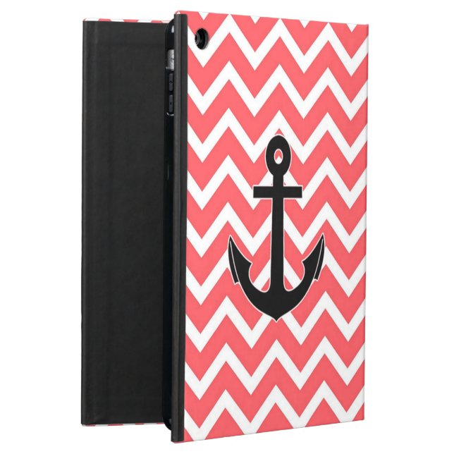 Funda Para iPad Air Ancla de Chevron Rosa (Reverso)