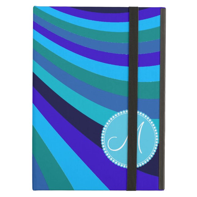 Funda Para iPad Air Bandas de deslizamiento Guay Blue Gray Rainbow mon (Anverso)