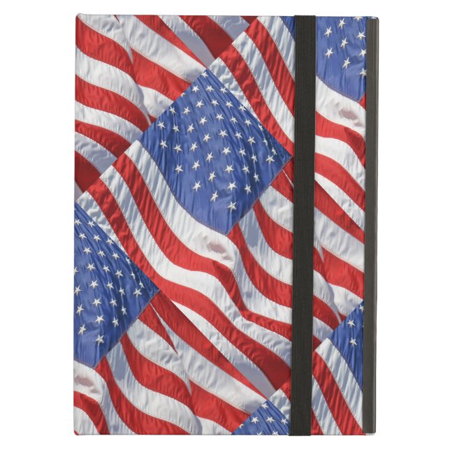 Funda Para iPad Air Bandera americana que agita patriótica (Anverso)