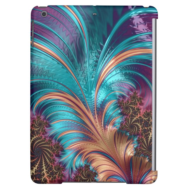 Funda Para iPad Air Diseño hermoso de la pluma del fractal (Reverso)