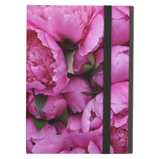Funda Para iPad Air Flores rosadas enormes del Peony (Anverso)