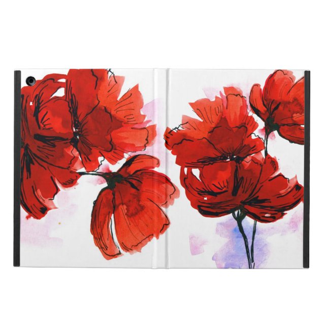 Funda Para iPad Air Fondo Floral Pintado Resumen 2 (Exterior)
