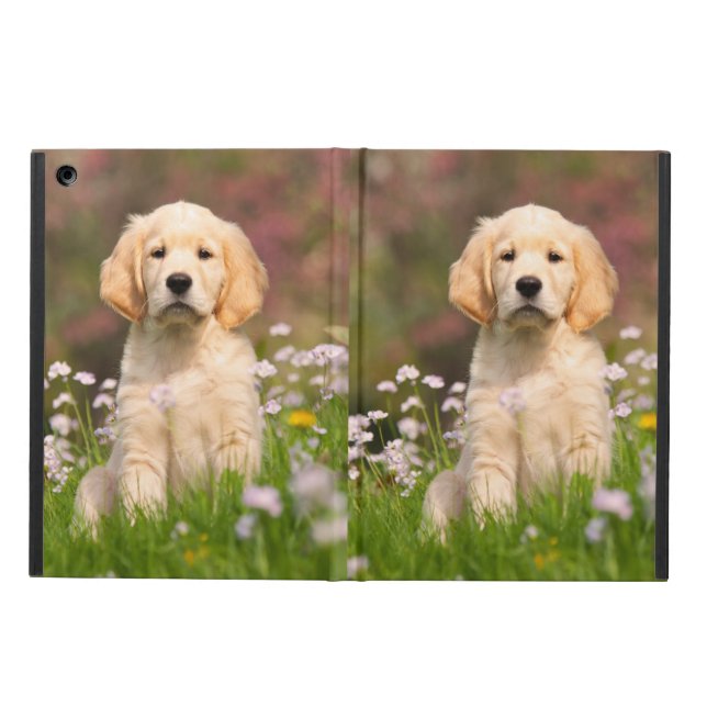 Funda Para iPad Air Perrito lindo de Goldie del perro del golden (Exterior)