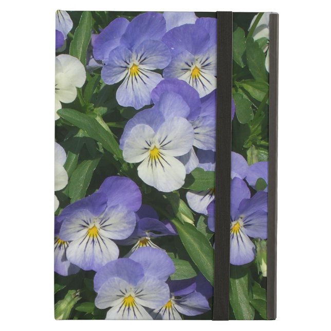 Funda Para iPad Air Purple Pansies Garden Floral (Anverso)