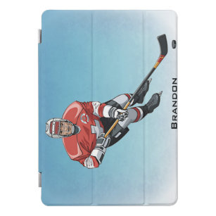 Funda para iPad de diseño de jugador de hockey