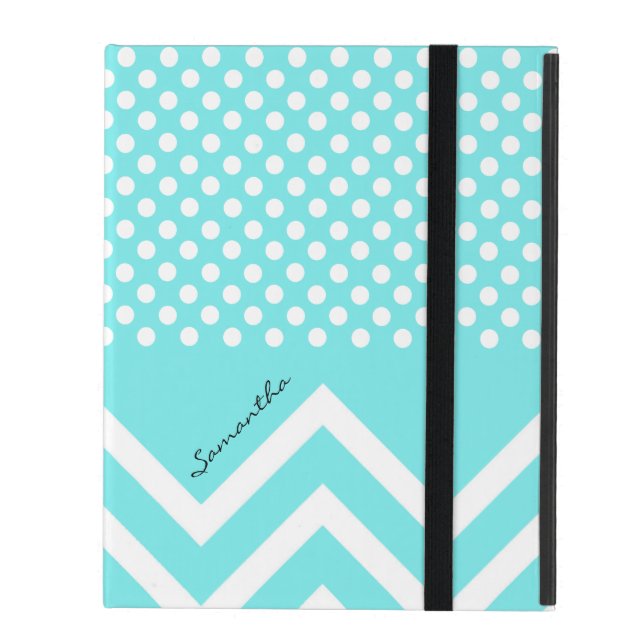 Funda Para iPad Estuche para iPad Personalizado de Patrones azul t (Anverso cerrado)