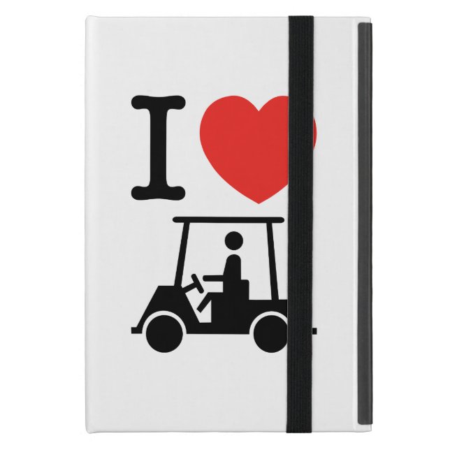 Funda Para iPad Mini Carro de golf I Heart (Love) (Anverso cerrado)