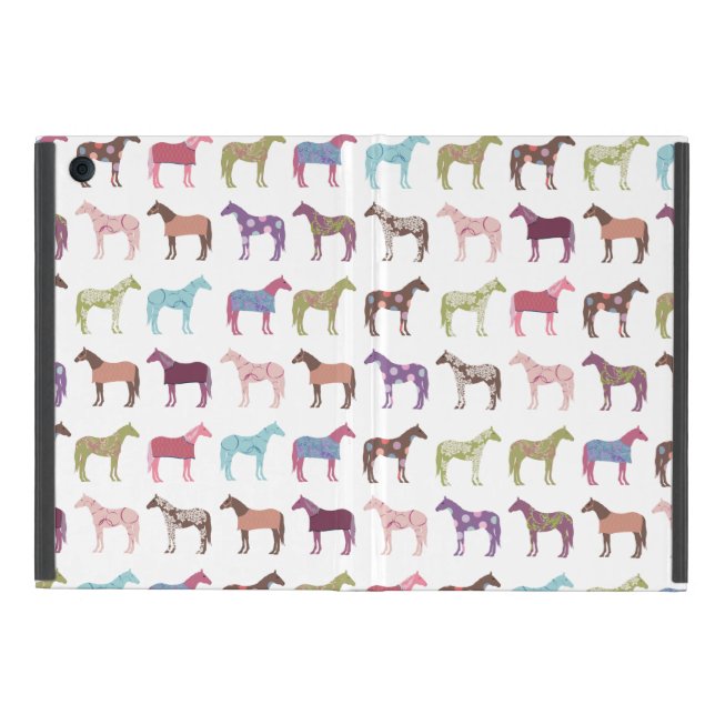Funda Para iPad Mini Colorido patrón de caballo (Exterior)