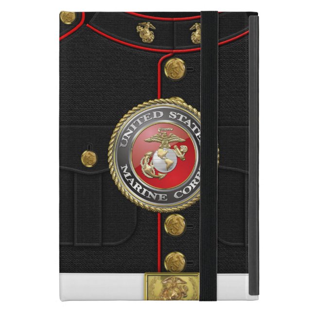 Funda Para iPad Mini Emblema y uniforme [3D] del USMC (Anverso cerrado)
