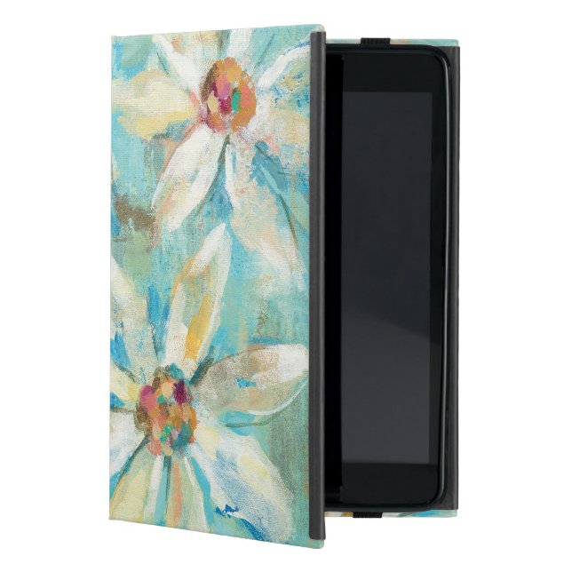 Funda Para iPad Mini Margaritas blancas en azul (Anverso)