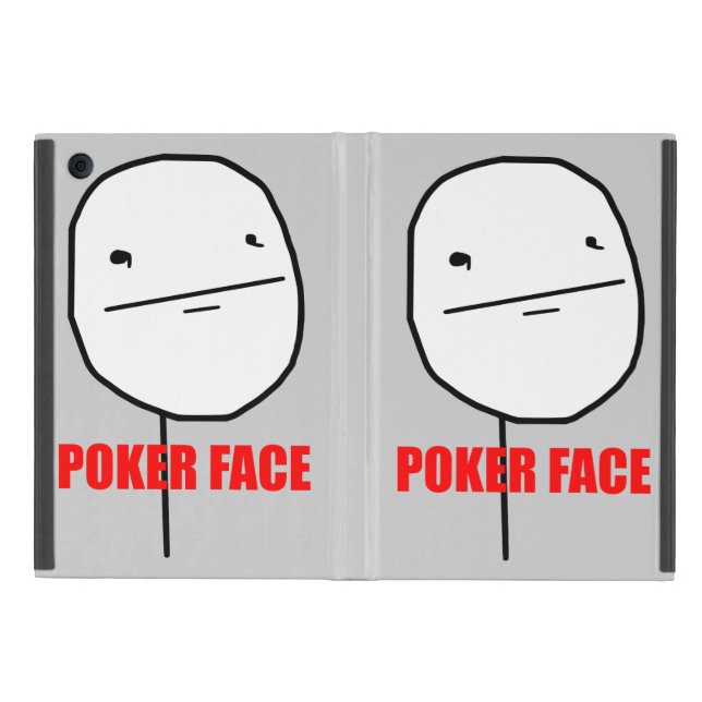 Funda Para iPad Mini Meme de cara de póquer (Exterior)