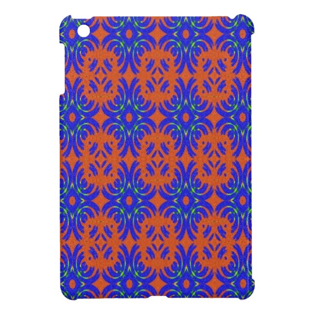 Funda Para iPad Mini Modelo anaranjado y azul (Atrás)