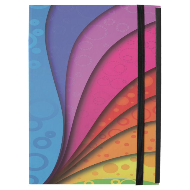 Funda Para iPad Pro 12.9" Arcoiris sinuoso (Anverso cerrado)