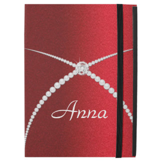 Funda Para iPad Pro 12.9" Perla roja con monograma