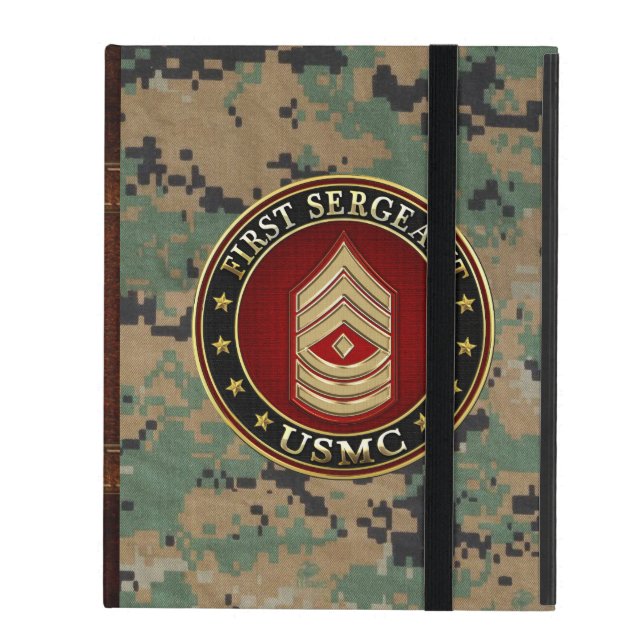 Funda Para iPad U.S. Infantes de marina: Sargento (USMC 1stSgt) (Anverso cerrado)
