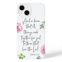 Funda para iPhone14 de KJV para romanos 8:28