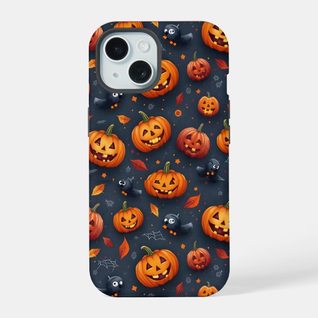Funda para iPhone15 con tema de Halloween (Reverso )