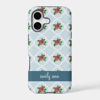 Funda para iPhone4 Rosa Vintage y Cuatrifolio
