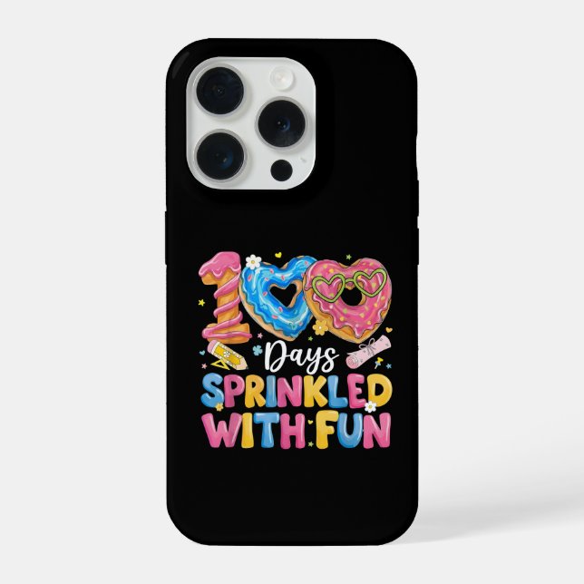 Funda Para iPhone 100 Días Salpicados de Diversión Donut Adorable (Reverso )