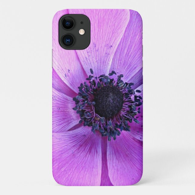 Funda para iPhone 11 de Apple Floral Purple Anemon (Reverso)