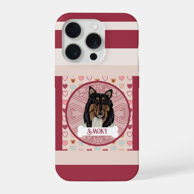 Funda para iPhone 11 Pro con corazón de Collie ásp (Reverso )