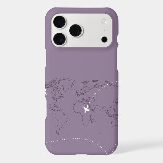 Funda para iPhone 11 Pro Mapa del Mundo Lavanda