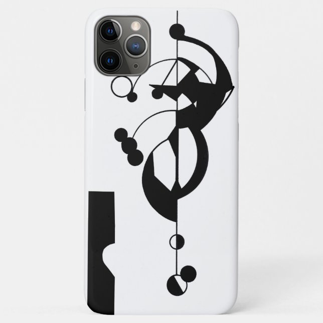 Funda para iPhone 11 Pro Max de diseño Geo de B&W (Reverso)
