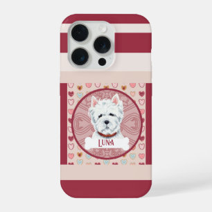 Funda para iPhone 11 Pro Westie + nombre Valentine