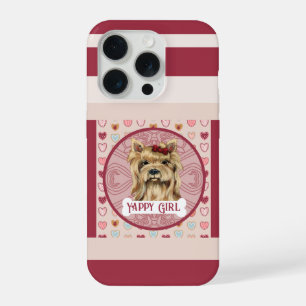 Funda para iPhone 11 Pro Yorkie + nombre Valentine