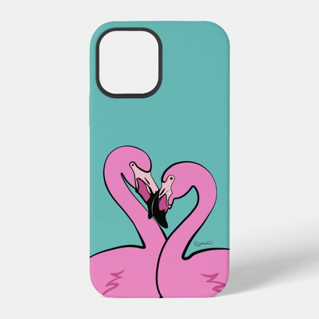 Funda para iPhone 12 de flamencos (Reverso )