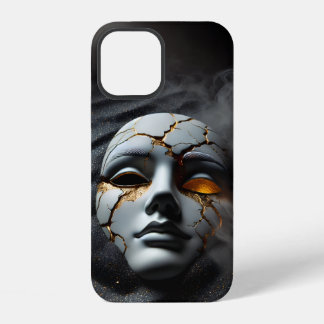 Funda para iPhone 12 Máscara de Porcelana Agrietad